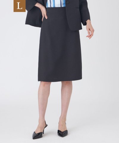 【L】【UV対策・着用しわ軽減・ウォッシャブル】エアリーコードレーンスカート