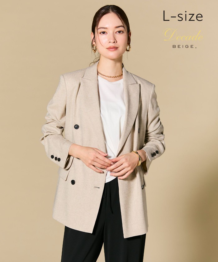 ベイジ beige ジャケット ベイジ, BEIGE, ERYTH / リネンストライプ 
