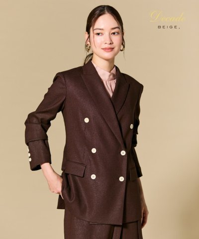 CAROLE / リネンライク ダブルジャケット