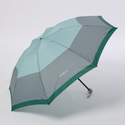 【日本製】折りたたみ雨傘 カラーボーダー ロゴ ワンポイント