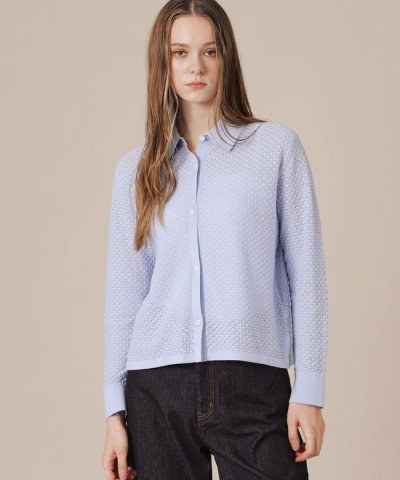 【eclat5月号掲載】レースニットシャツ