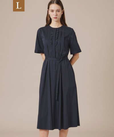 【eclat5月号掲載】【L】コットンナイロンストレッチワンピース