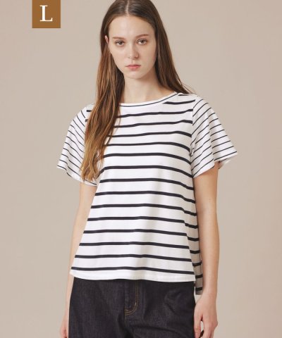 【eclat5月号掲載】【L】ボーダーミックスTシャツ