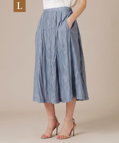 【L】ワッシャーカールマイヤータックスカート