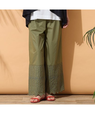 ピサーノ PISANO 【手洗いOK・セットアップ対応】カットワーク刺繍タックワ