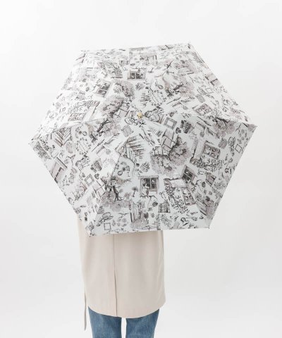 【Beaurance】サマーシールド　プリント夢が棲む場所 晴雨兼用傘（折りたた