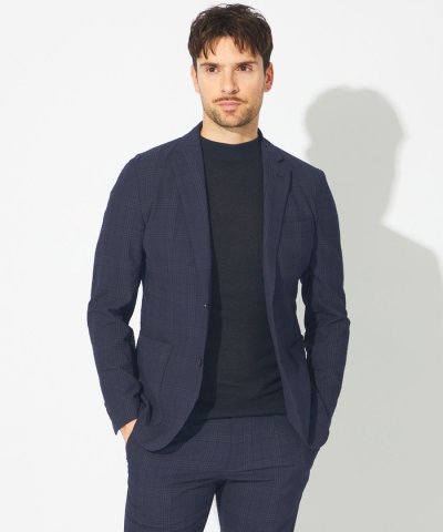 【PRIMA COLLECTION】チェックパターンサッカージャケット