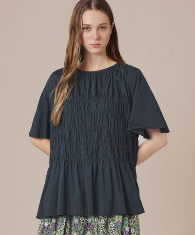 シャーリングティアードプルオーバー