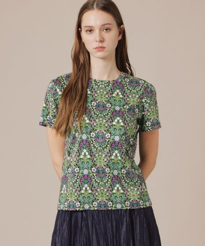 ボタニカルウォールプリントTシャツ