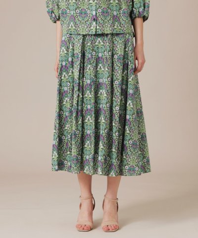 ボタニカルウォールプリントスカート