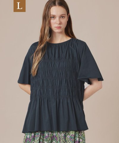 【L】シャーリングティアードプルオーバー