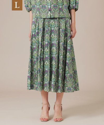 【L】ボタニカルウォールプリントスカート