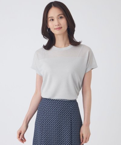 【ウォッシャブル】シャイニーシアーニットプルオーバー