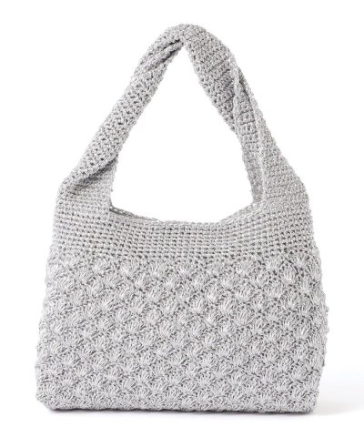 メタリックニットバッグ