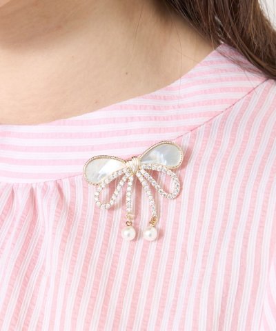 ダブルリボン ブローチ