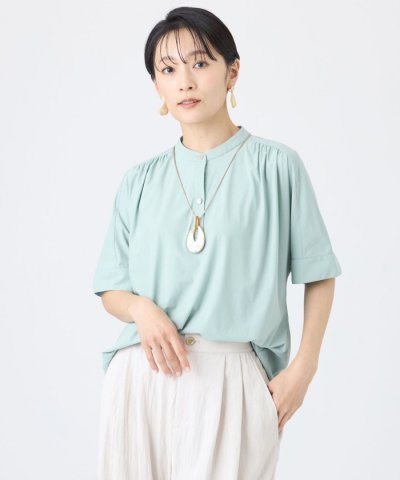 【接触冷感・マシンウォッシャブル】コンチェロプルオーバーブラウス