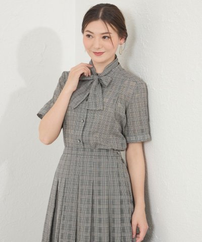 シズルチェック ボウタイブラウス