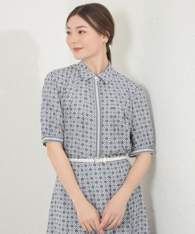 ダイヤプリント ブラウス