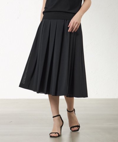 【防シワ】シアーボイル フレアスカート