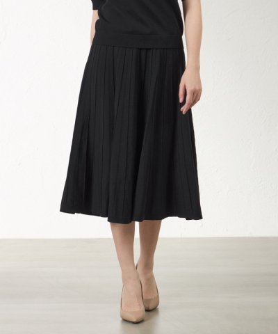 【UV対策】ライトレーヨンストレッチ フレアスカート