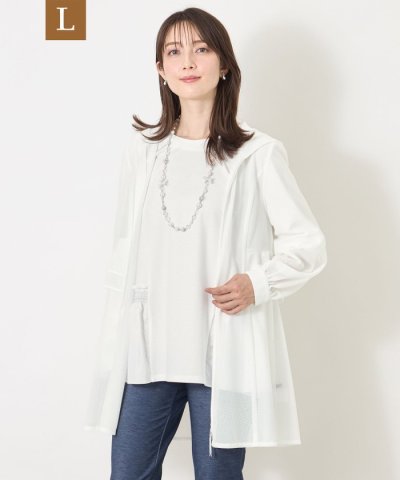 【L】ラッセルエアリー ロングブルゾン