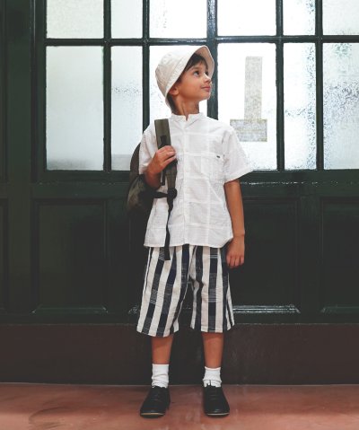 フィス FITH Striped Patchwork Shorts