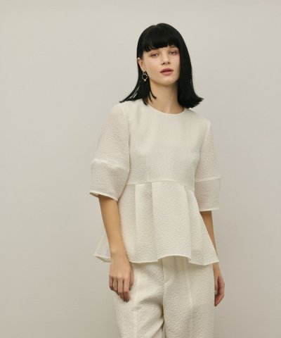 オーガンジージャガードトップ