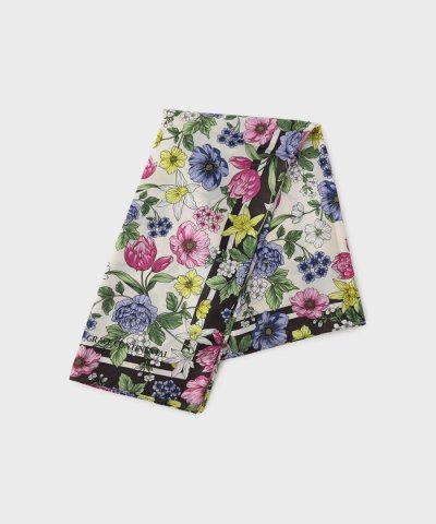 フラワーシルクスカーフ