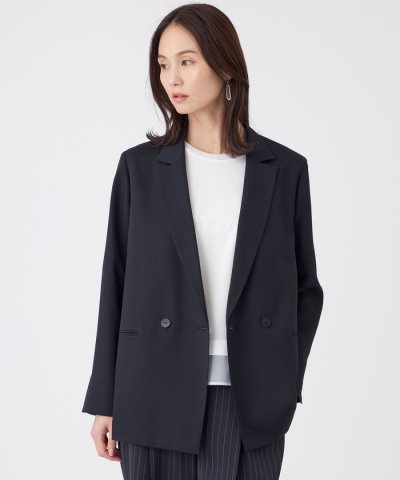 【UV対策・着用しわ軽減・ウォッシャブル】エアリーコードレーンテーラードジャケッ