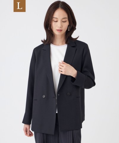 【L】【UV対策・着用しわ軽減・ウォッシャブル】エアリーコードレーンテーラードジ