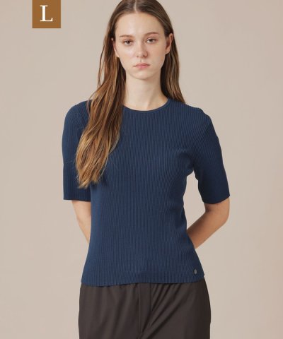 【WEB・一部店舗限定】【L】ハイツイストリブコットンプルオーバー