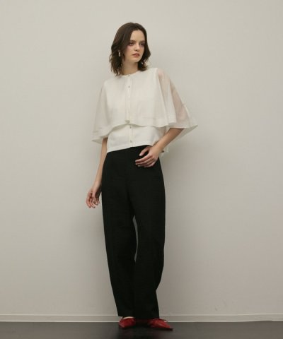 シアーケープニットカーディガン