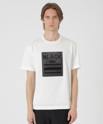 【BLACK lab.】テクスチャーミックスグラフィックTシャツ