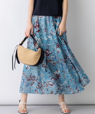 Ericaランダムペイズリープリント フレアスカート