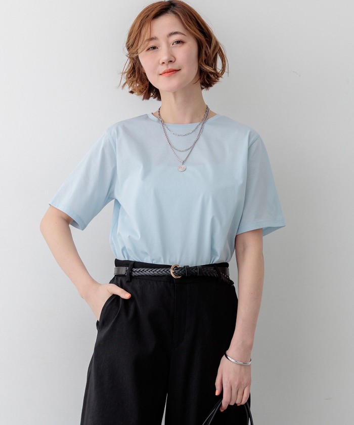 見上愛さん着用/CanCam掲載】シアーコンフォート クルーネック Tシャツ