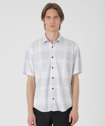 【BLACK lab.】メッシュトリコットクレストブリッジチェックシャツ