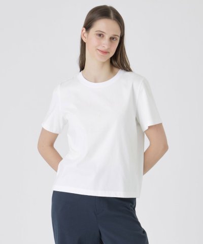 【UVカット】【接触冷感】【防透け】プレーティングシルケット天竺グラフィックロゴ