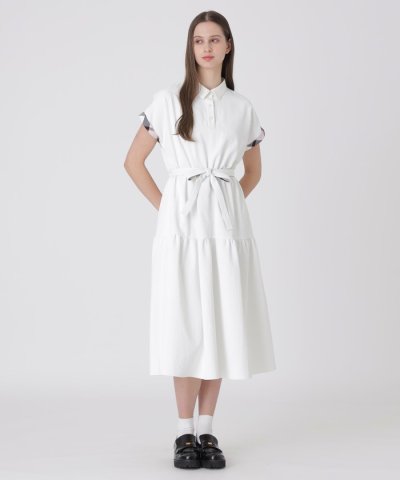 【防透け】【UVカット】【遮熱】【接触冷感】ドライツイルシャツカラードレス