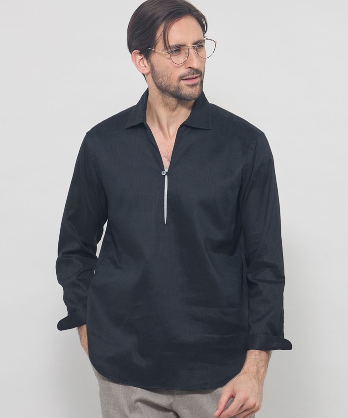 ストレッチリネンカプリシャツ(508773650)｜HANKYU MEN'S / 阪急メンズ