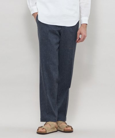 リネンストレッチ1プリーツトラウザーズ