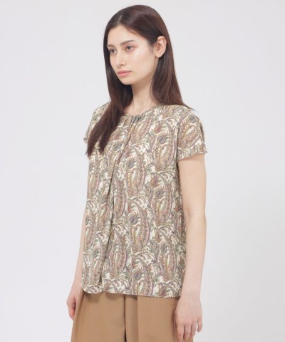 【ウォッシャブル】ペイズリー　ブラウス