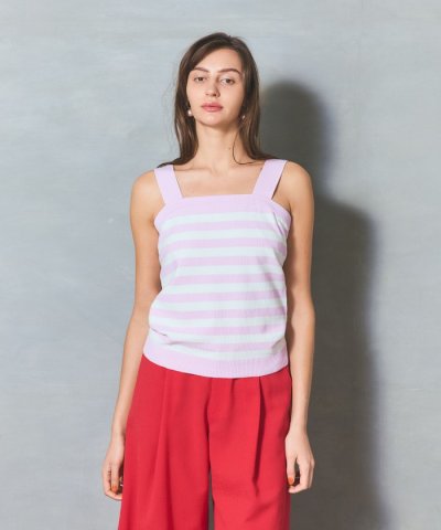 ボーダーニットキャミ