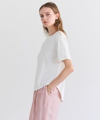 NADIA / ストレッチ メタルボタンニット