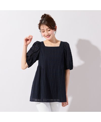 ローズティアラ RoseTiara シズルチェックペプラムブラウス