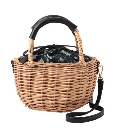 リバティプリントバスケットバッグ