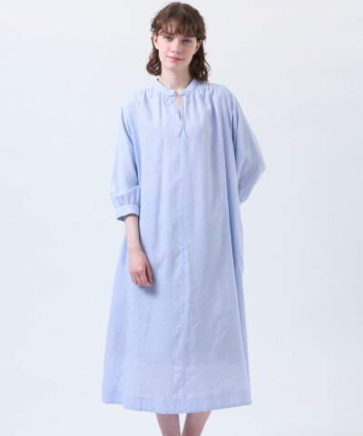 リネンミックスサックドレス