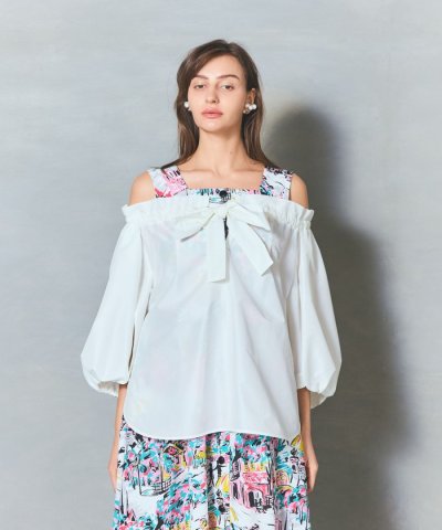 ボリュームスリーブトップ