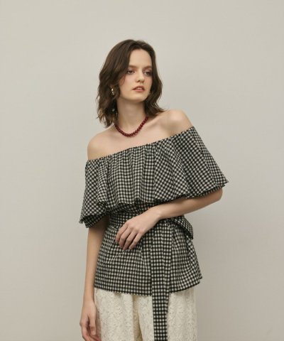 【スタイリスト木津明子さんインスタライブ紹介】チェックケープブラウス