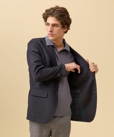 【SHACKET】ブラックウォッチ サマーダブルフェイス ジャケット