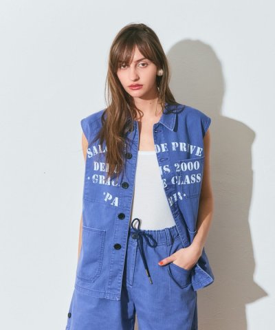 ヘリンボーンツイルジレ